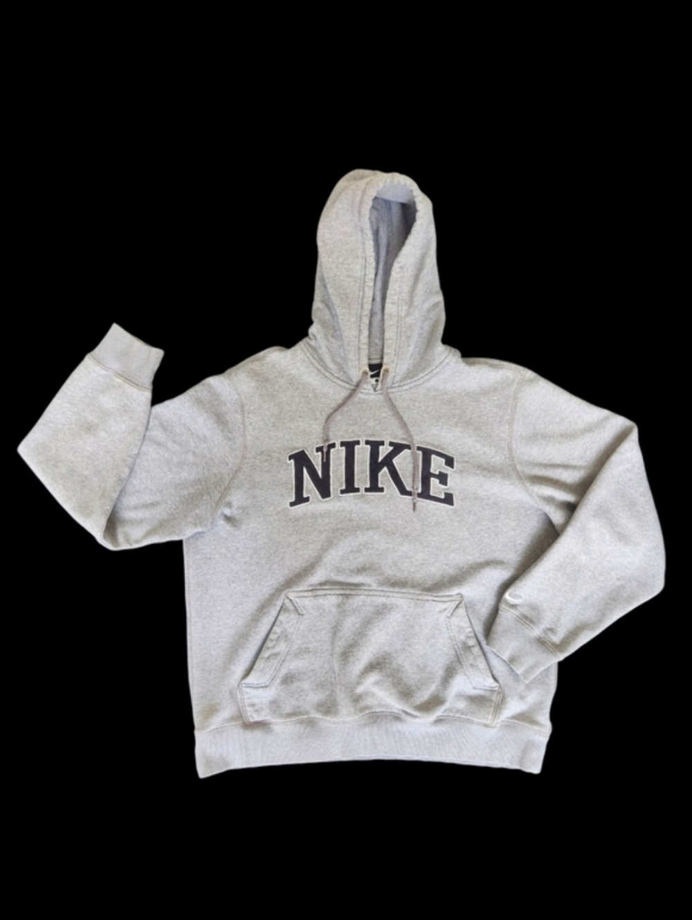 Nike Old School Spell Out Gray Hoodie 2010 Size Large